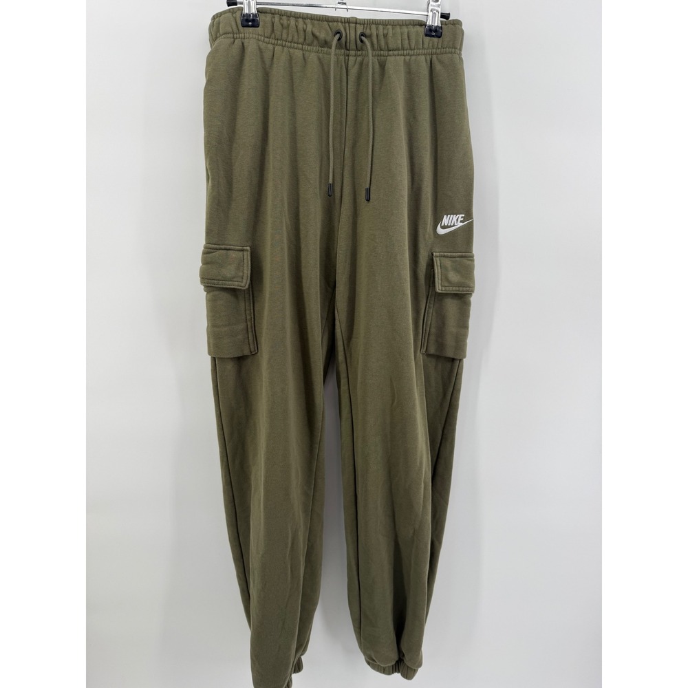 Nike Mens Sportswear Club Fleece Cargo Joggers Olive Green Sweatpants Small